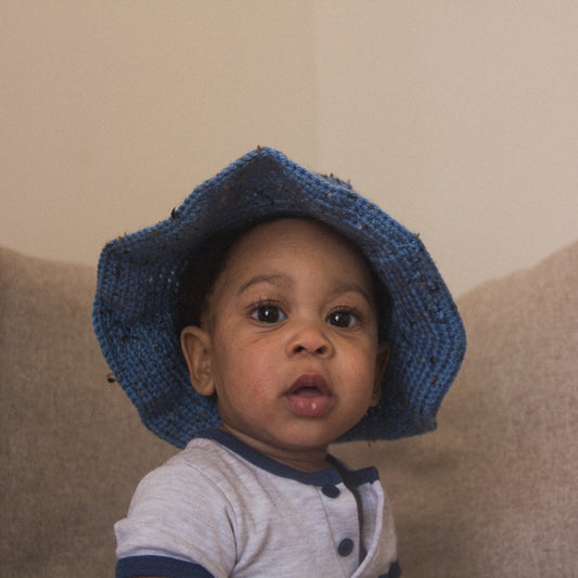 Oma Blue Baby Bucket Cap