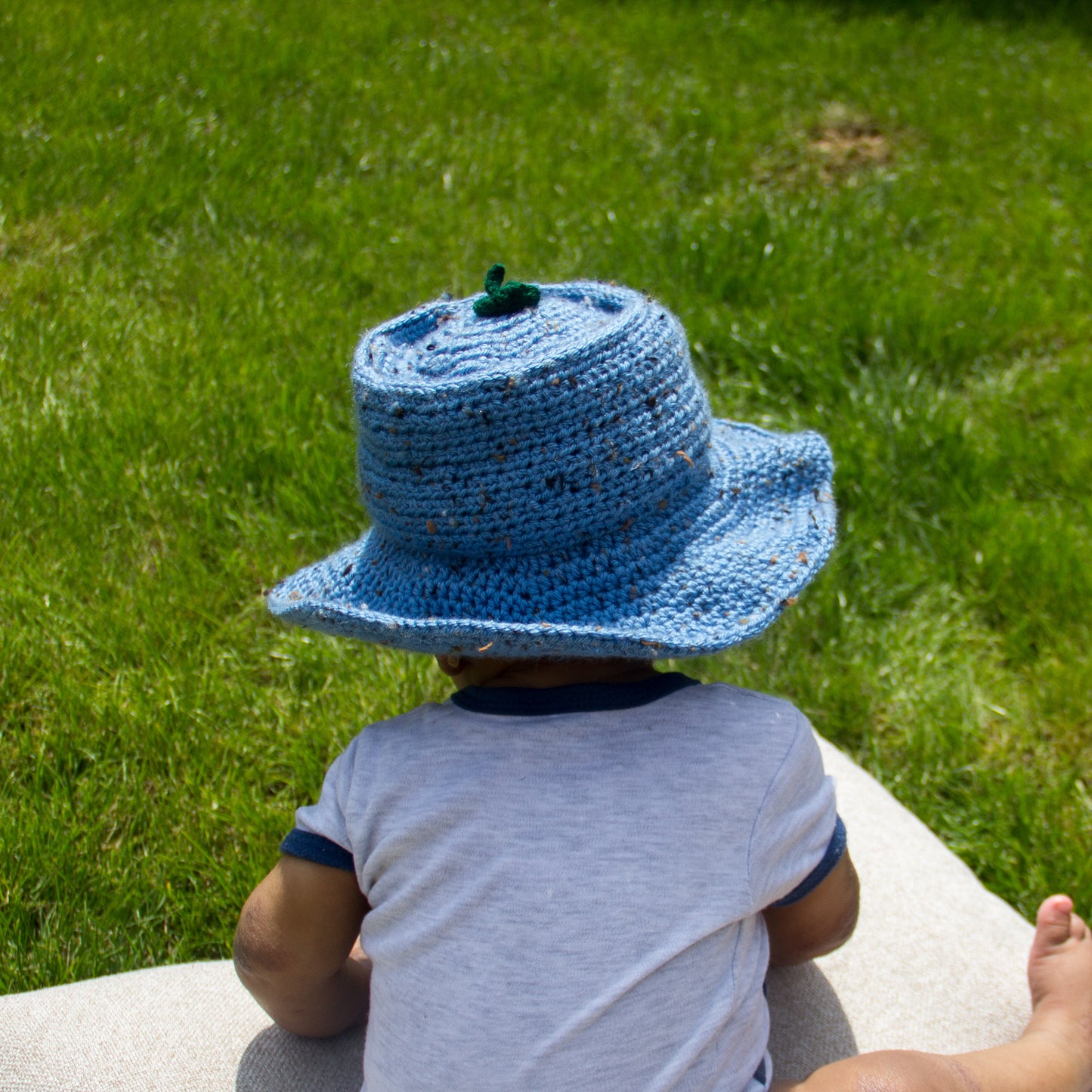 Oma Blue Baby Bucket Cap