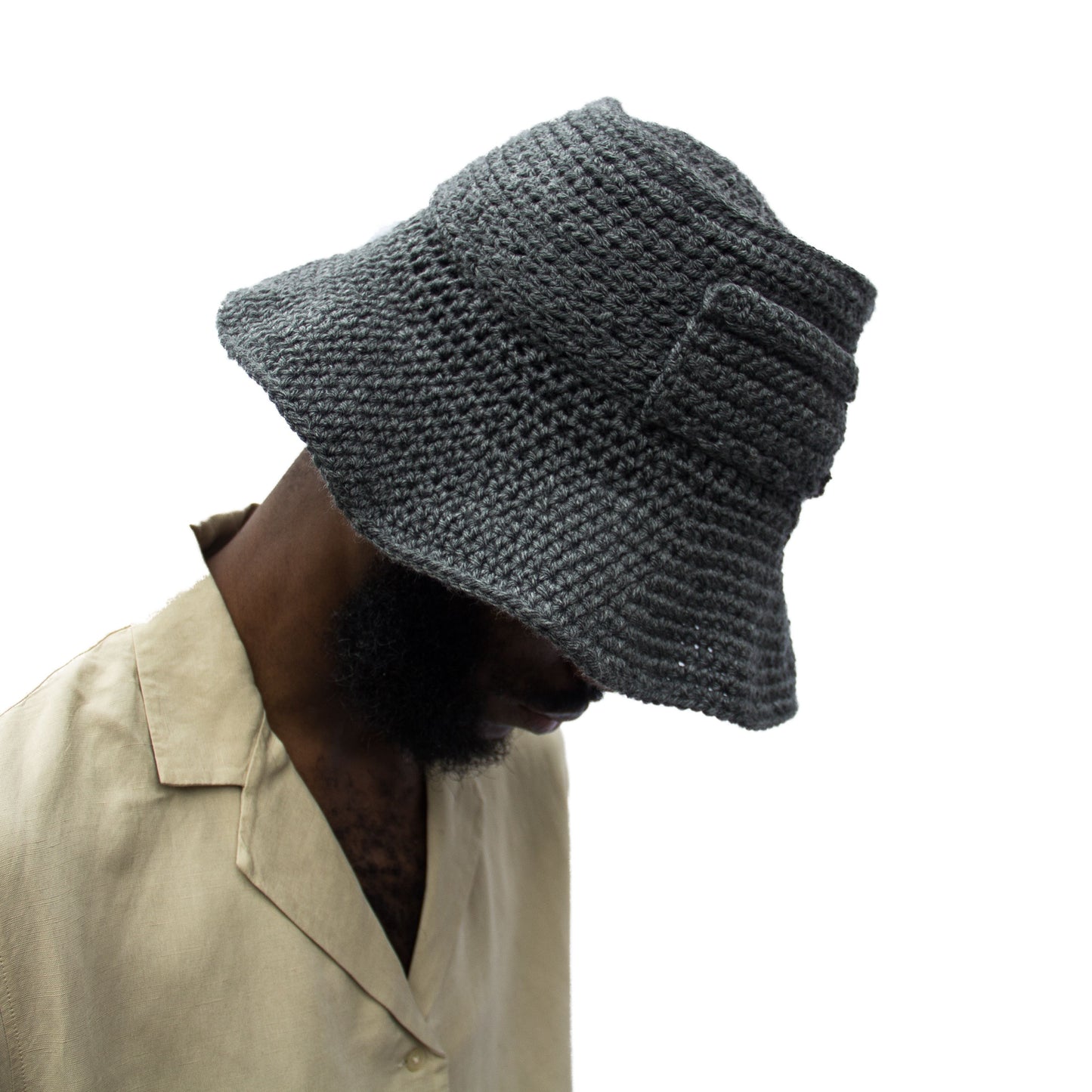 Oma Grey Adult Bucket Cap