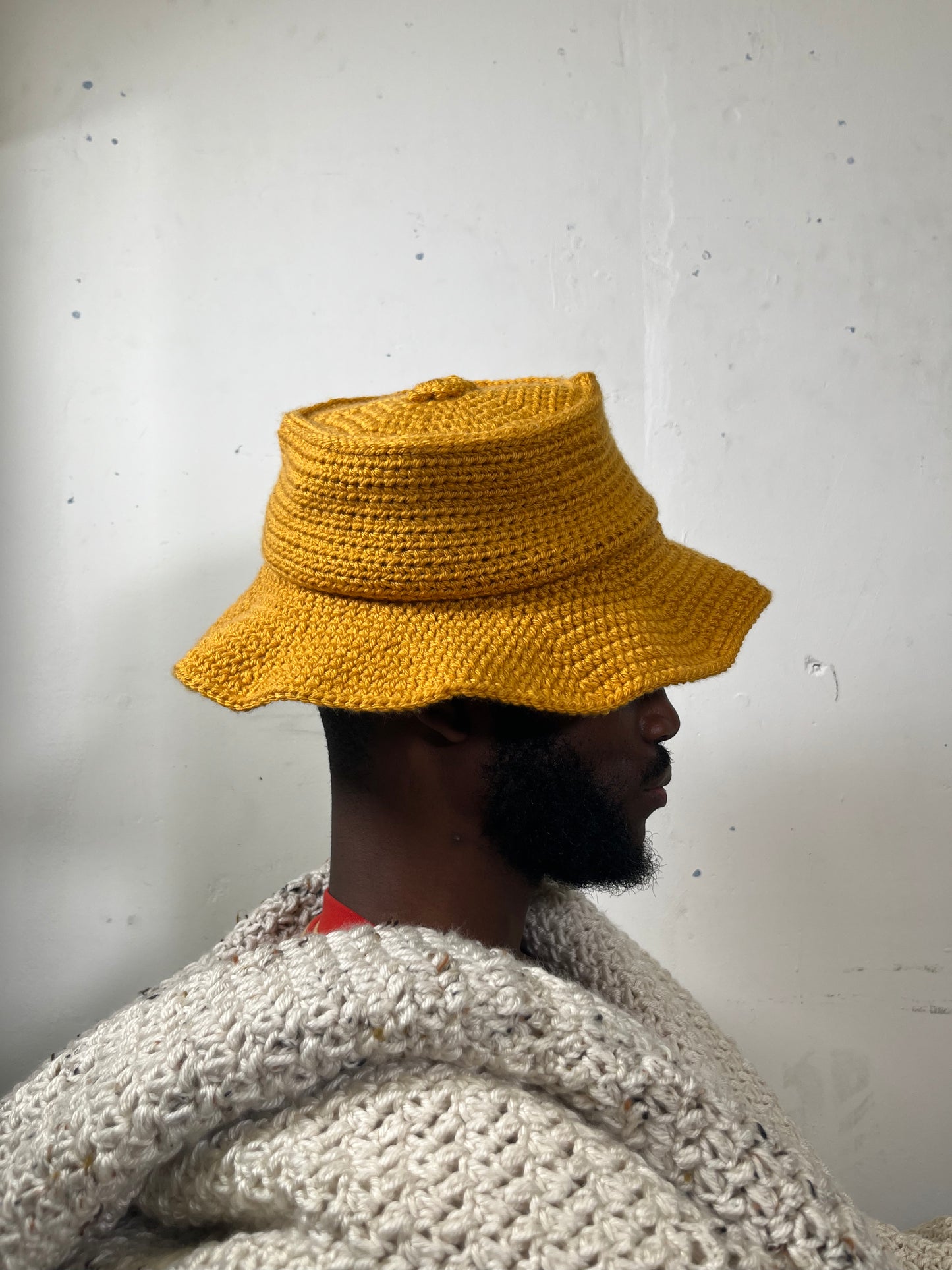 Oma Mustard Adult Bucket Cap