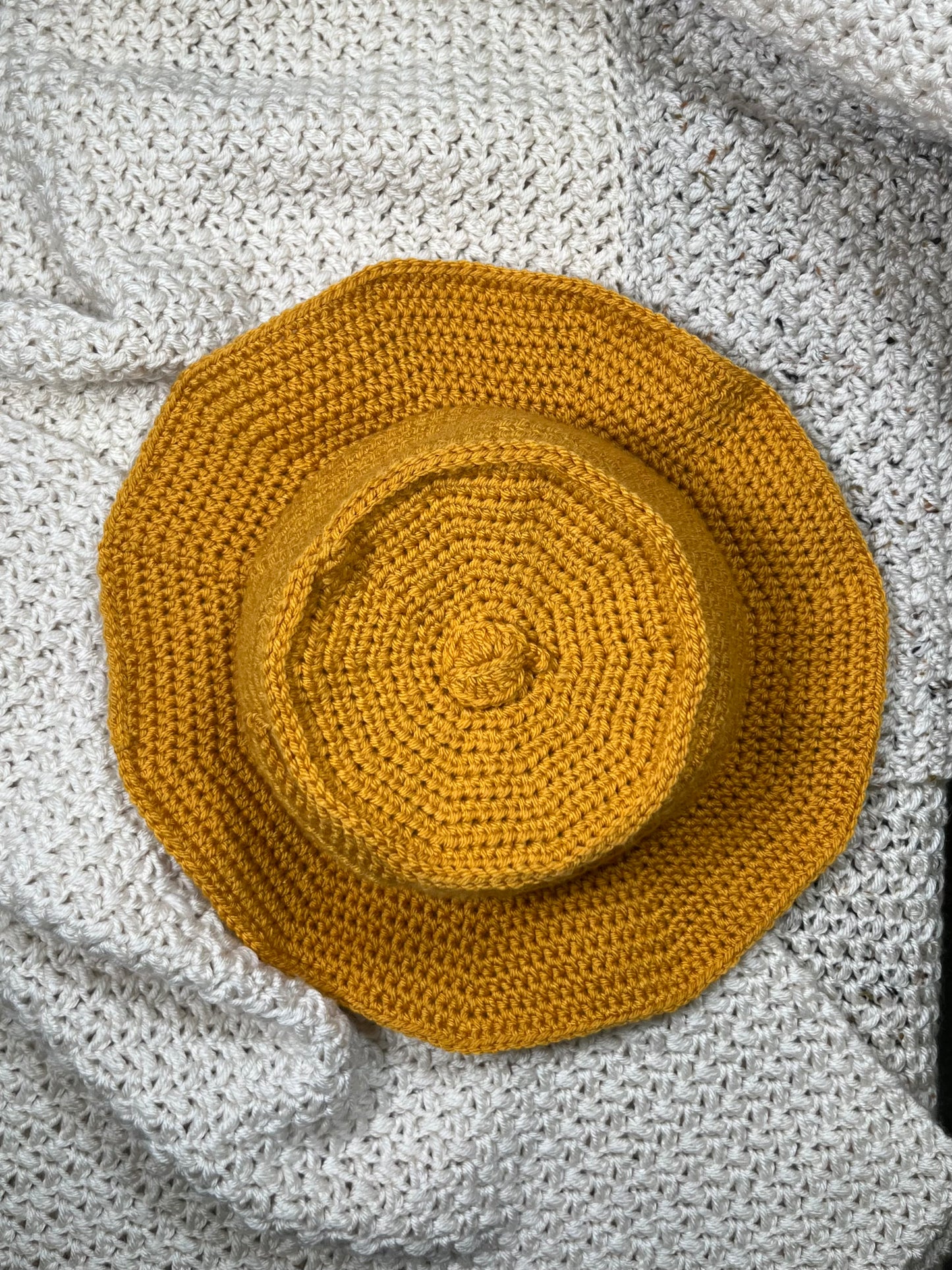 Oma Mustard Adult Bucket Cap